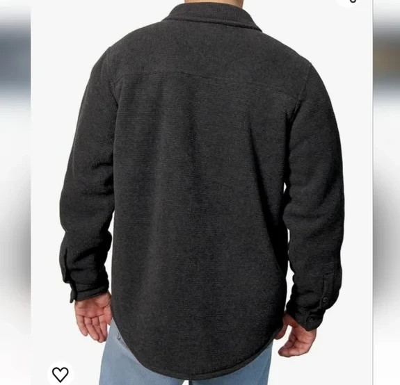 New Men's Freedom Foundry Teton Sherpa Fleece Shirt Jacket | Black | Size SMALL