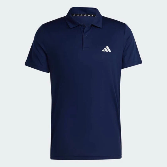 New Adidas Mens TR-ES BASE Polo Shirt – Dark Blue/White – Size LARGE