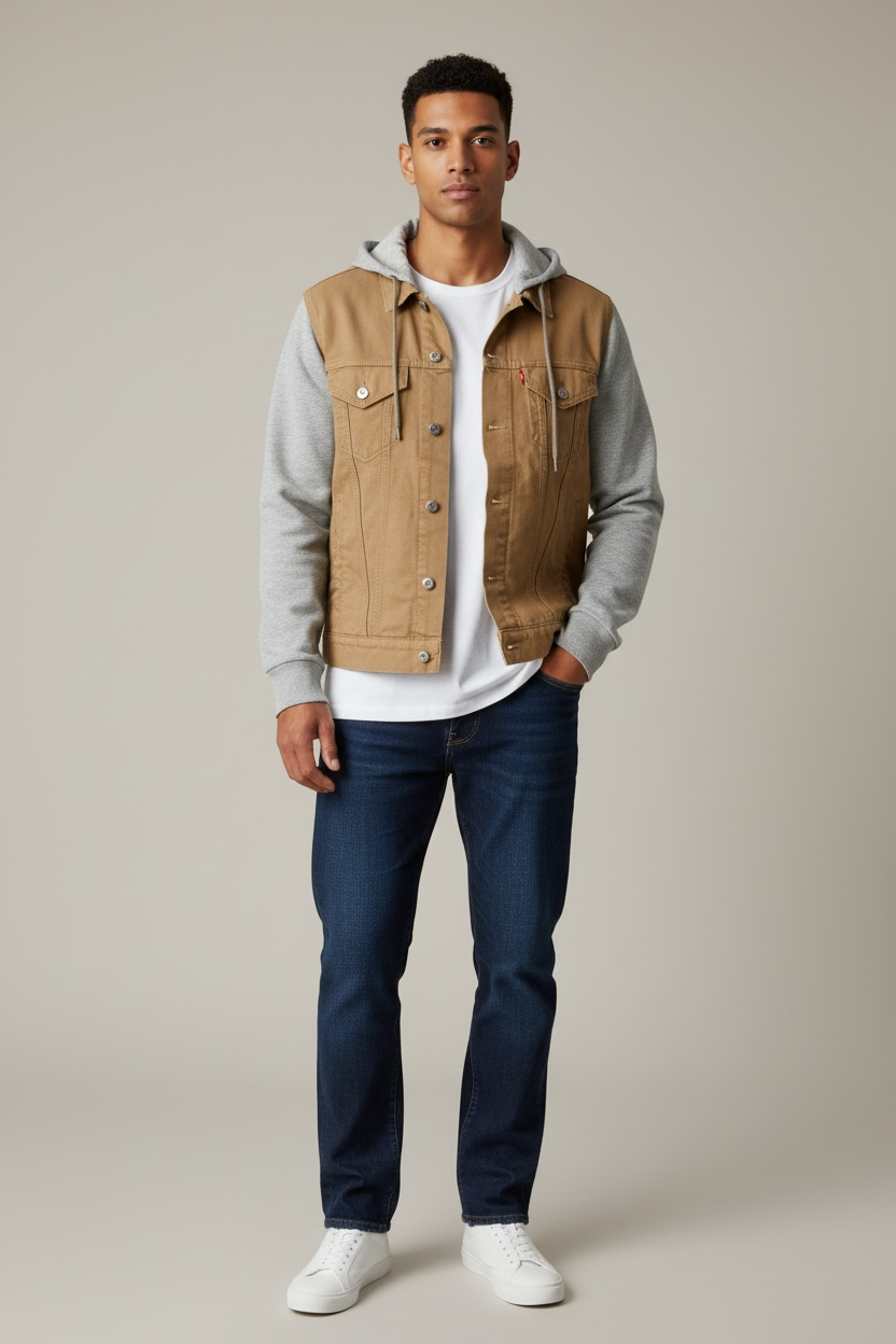 NEW Levi’s Men’s Hooded Jacket –  100% Cotton Sizes - Small,  XL