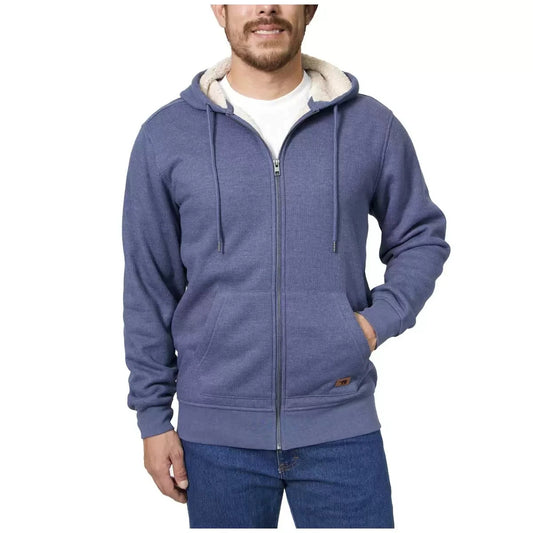 New Men's Freedom Foundry Bonded Plush Hoodie | Size LARGE | Mid Blue