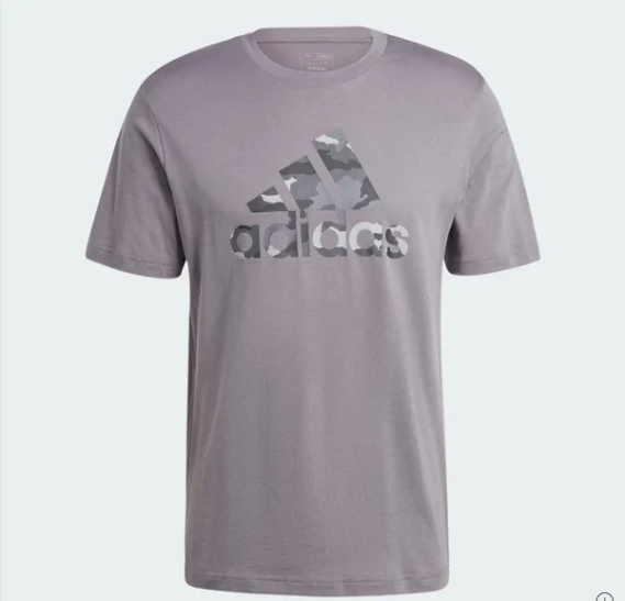 New Adidas Men’s CAMO BOS Graphic T-Shirt – Grey – Size Medium