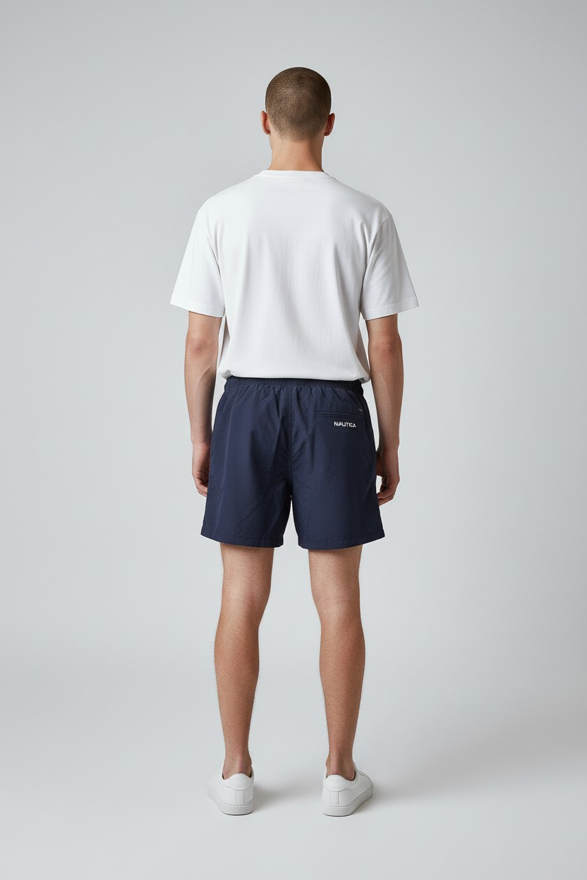 New Nautica Men's Stripe Swim Shorts – Navy – Lightweight Quick Dry -Size S, XXL
