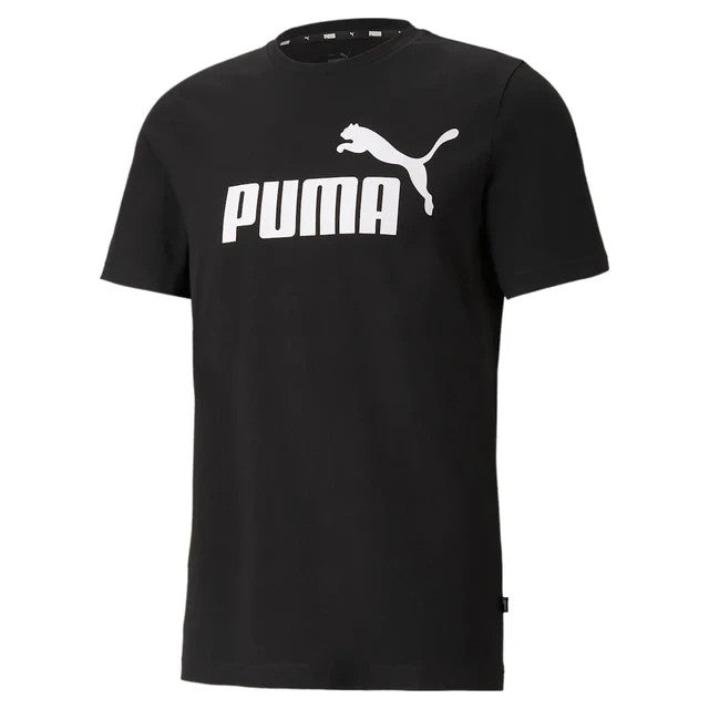 NEW Puma Essentials Men’s Logo T-Shirt – Black – Size Medium – 100% Cotton