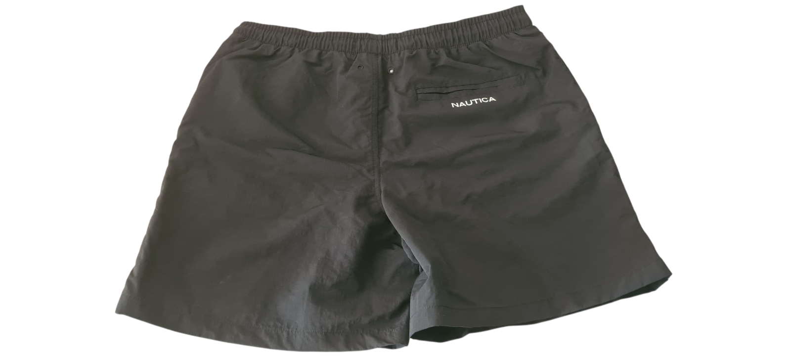 New Nautica Men's Stripe Swim Shorts – Black – Lightweight Quick Dry -Size L, XL