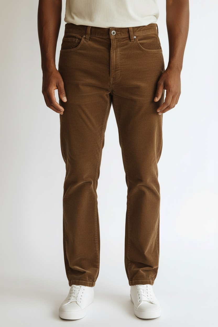 New English Laundry Men's Corduroy 5 Pocket Pants | Khaki | Size W38 x L32