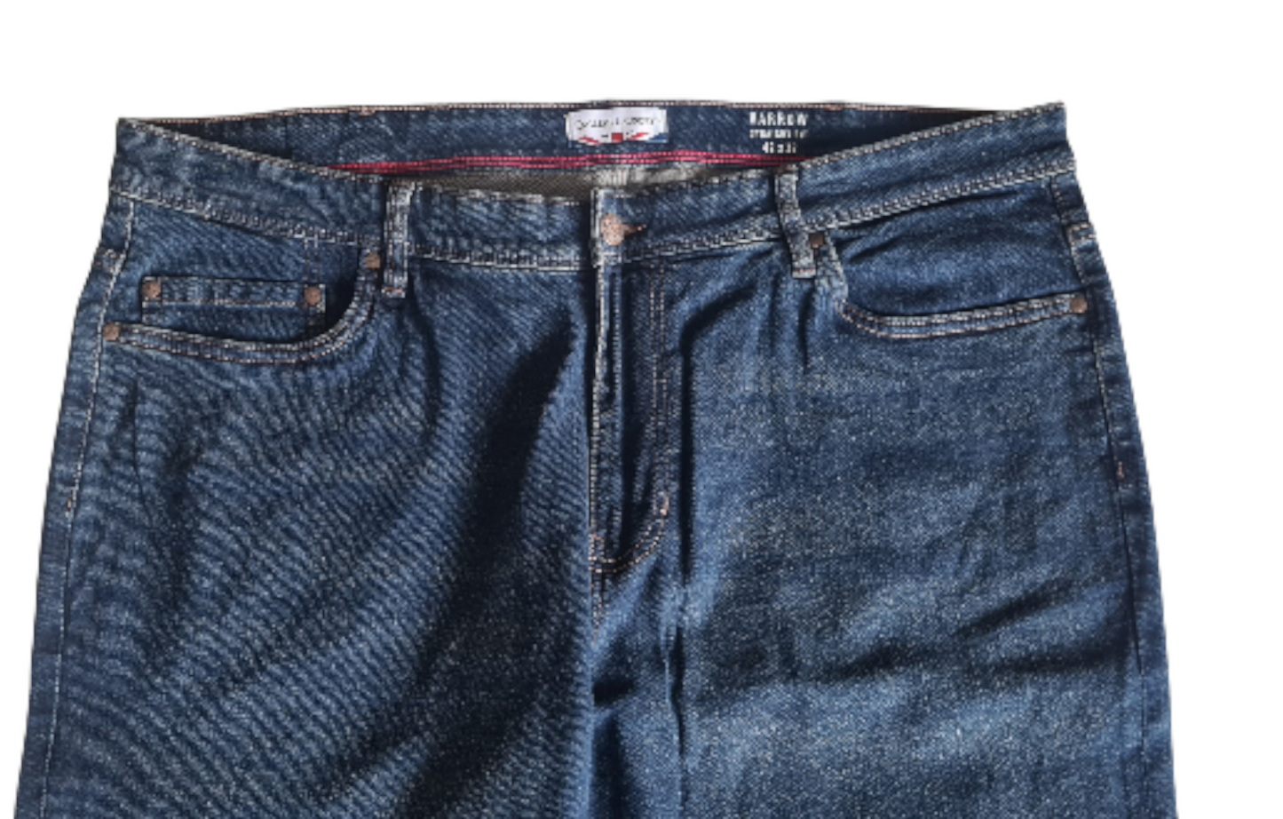 English Laundry Men's Harrow Straight Fit Stretch Jeans (Dark Indigo W42 x L32)