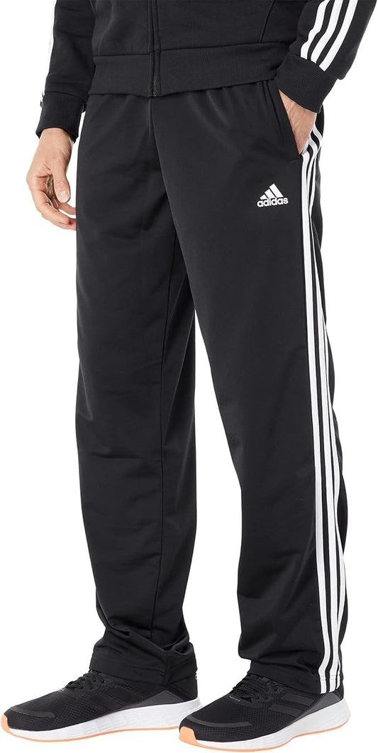 New Adidas Men’s 3S OH TP Tricot Open Hem Trackpants - Black – Size Small