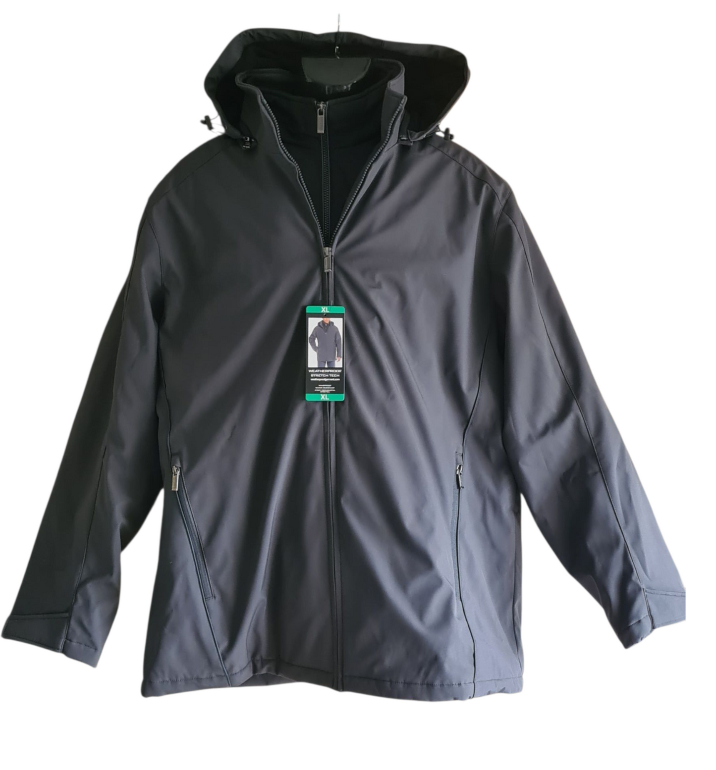 NEW Weatherproof Men's Stretch Tech Water Resistant Windproof Jacket | Size XL