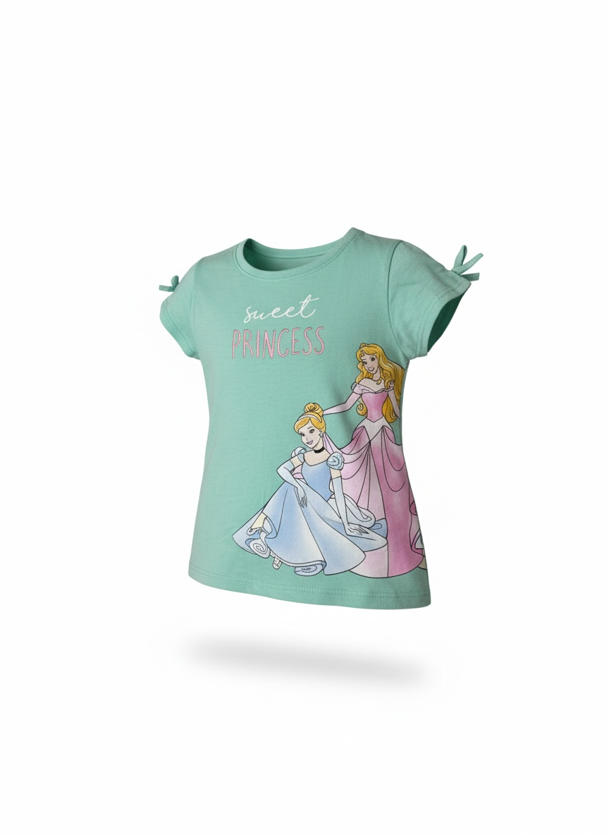New Disney Princess Kids 4-Pack Short Sleeve T-Shirts – Size 4T – Soft Knit