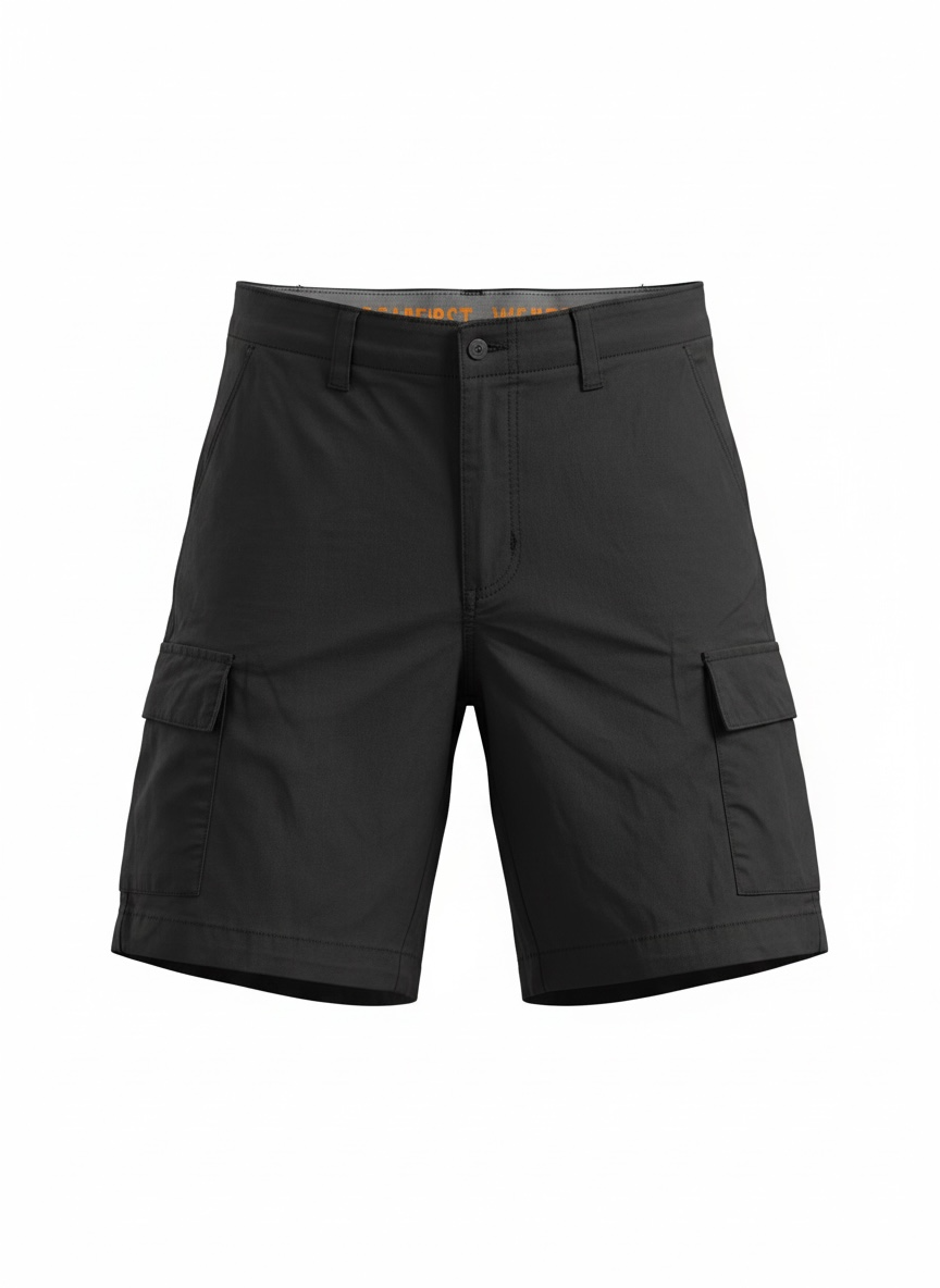 New Wear First Men’s Cargo Shorts – Size 30 – Black – Stretch Cotton/Nylon