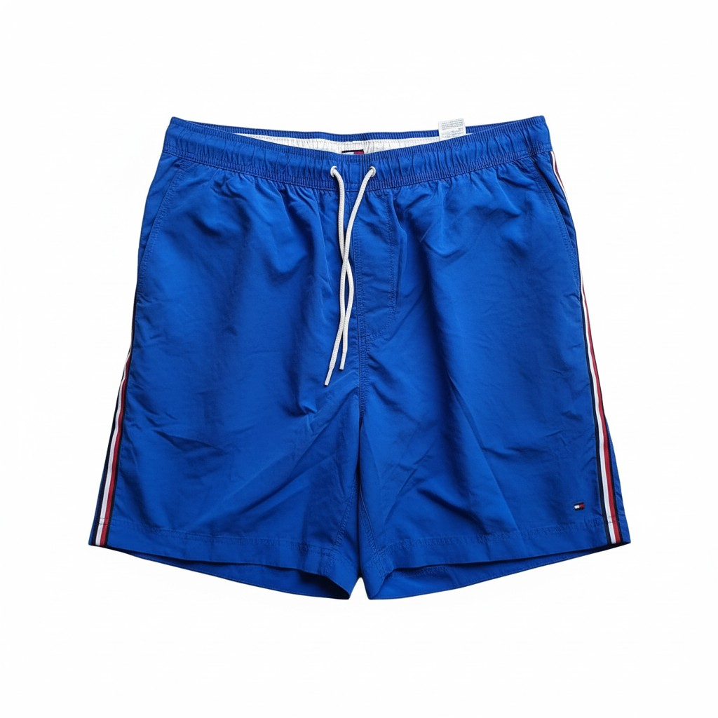 New Tommy Hilfiger Men's 7" Swim Trunks Drawstring Boardshorts | Size 3XL -Blue