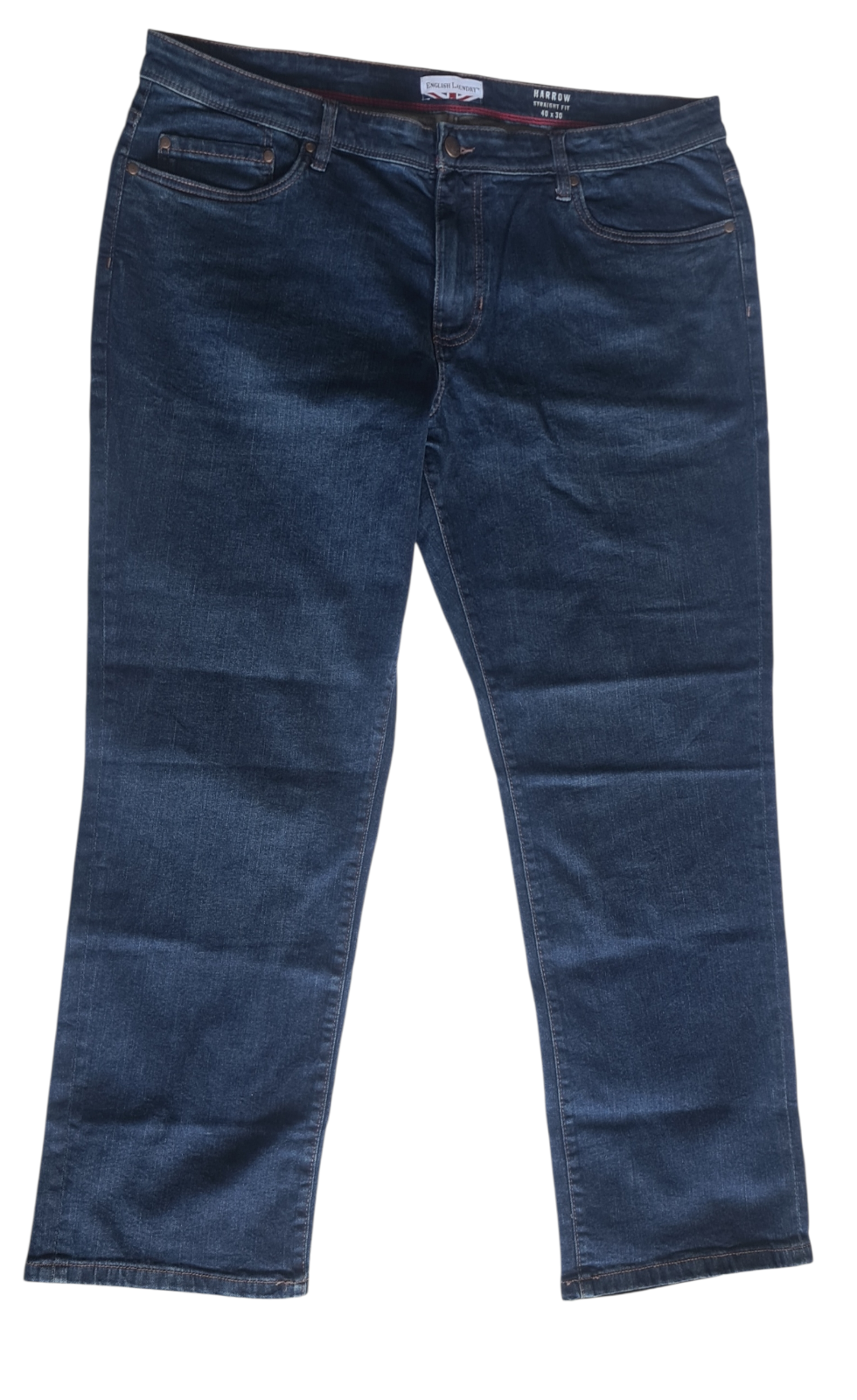 English Laundry Men's Harrow Straight Fit Stretch Jeans (Dark Indigo W40 x L30)