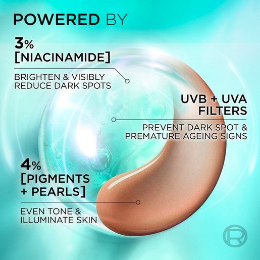 L'Oreal Bright Reveal Tinted Daily Fluid SPF 50 - Light - 50ml