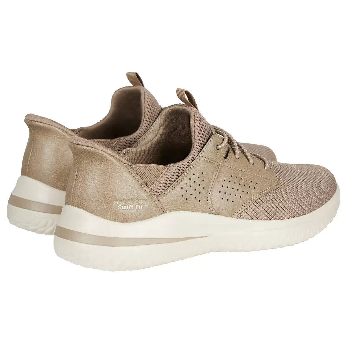 NEW Skechers Men's Delson Swift Fit Hands Free Shoes - Tan - Size US 12 (UK 11 )