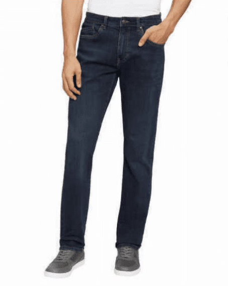 English Laundry Men's Harrow Straight Fit Stretch Jeans (Dark Indigo W40 x L32)