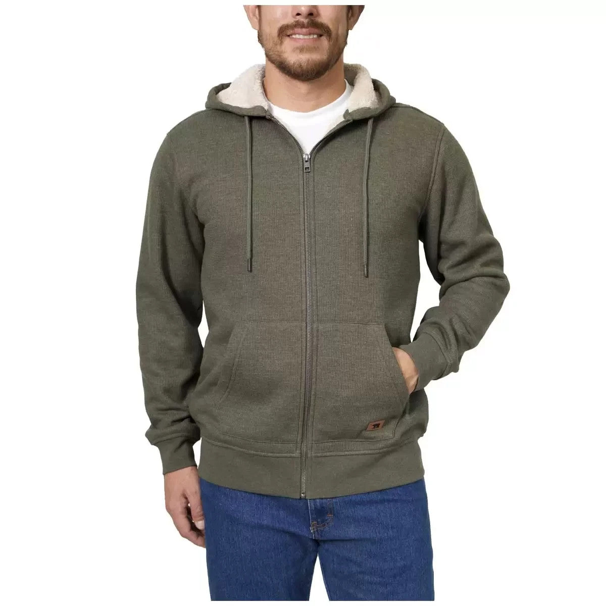 New Men's Freedom Foundry Bonded Plush Hoodie - Olive - Size Medium