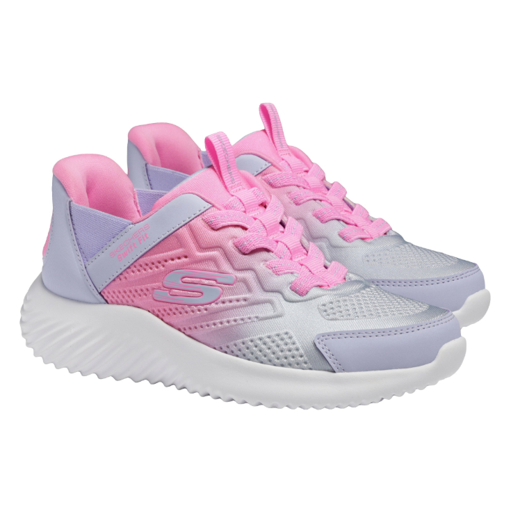 Skechers Kids Swift Fit Hands-Free Sneaker – Purple/Pink – Slip-On – Size US 3