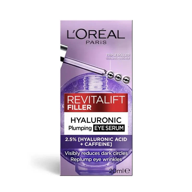 L'Oreal Paris Revitalift Filler 2.5% Hyaluronic Acid + Caffeine Eye Serum 20mL