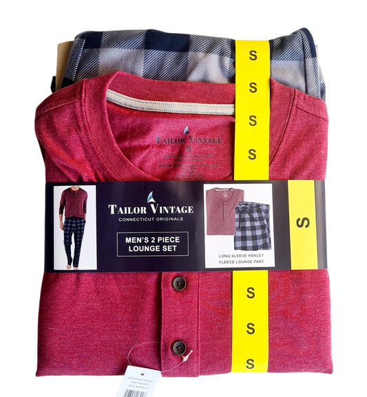 NEW Tailor Vintage Men's 2 Piece Lounge Set | Size Small --FREE POST