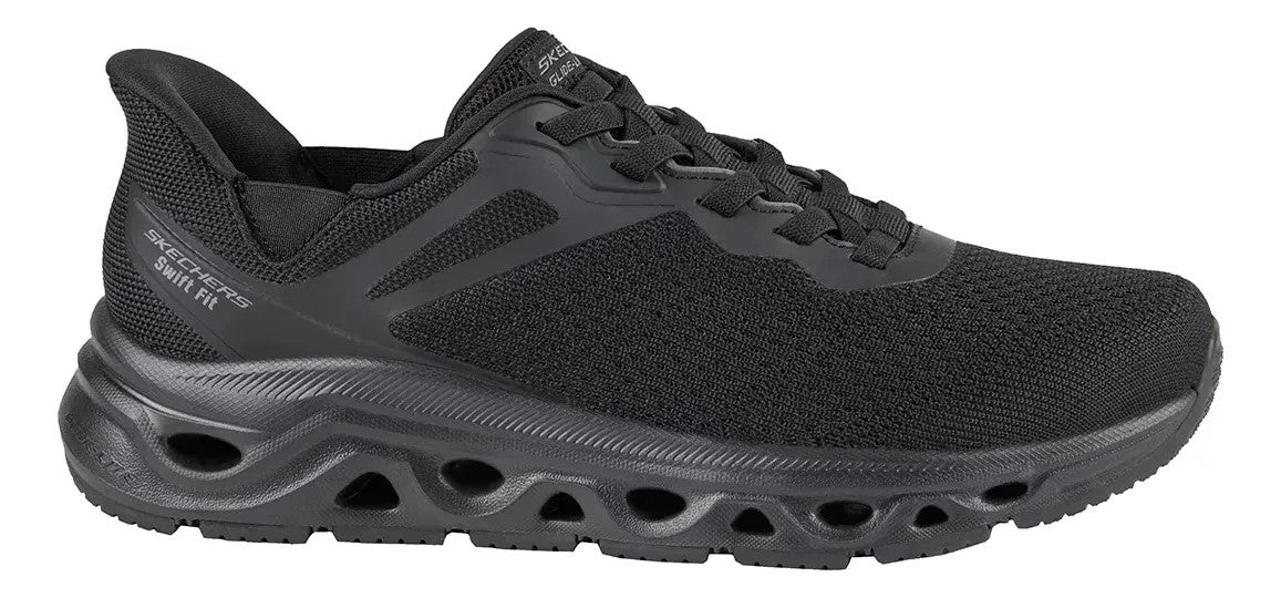 New Skechers Men’s  Glide-Lite Dual Hands Free Slip-Ins Black - Size US 10, UK 9