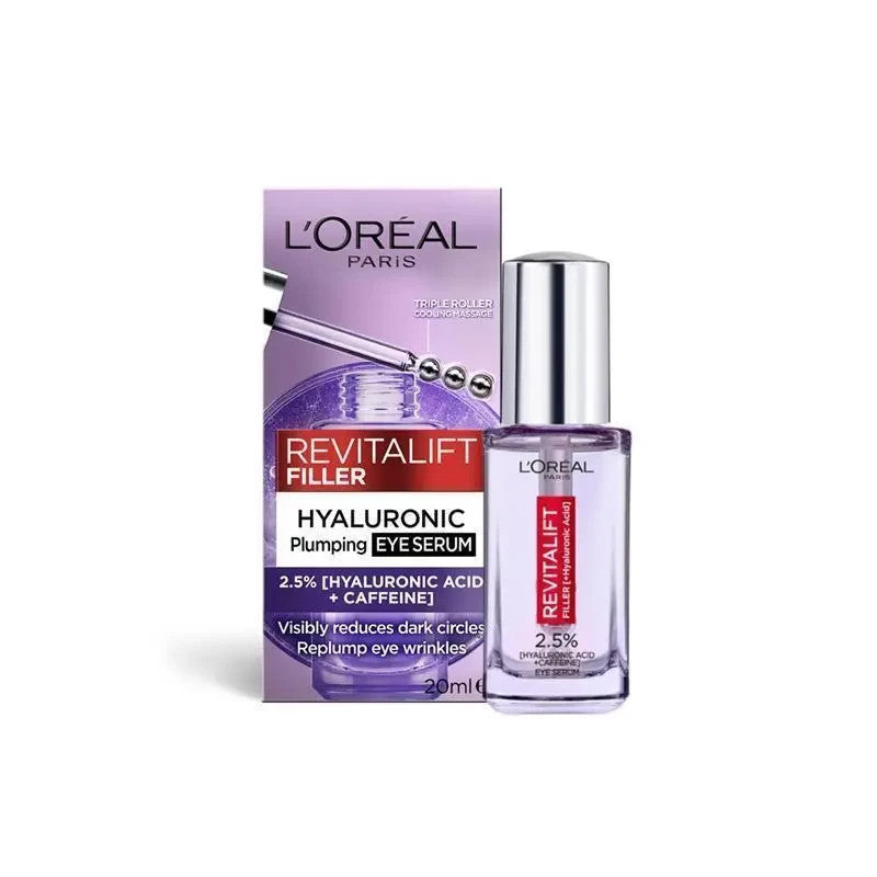 L'Oreal Paris Revitalift Filler 2.5% Hyaluronic Acid + Caffeine Eye Serum 20mL