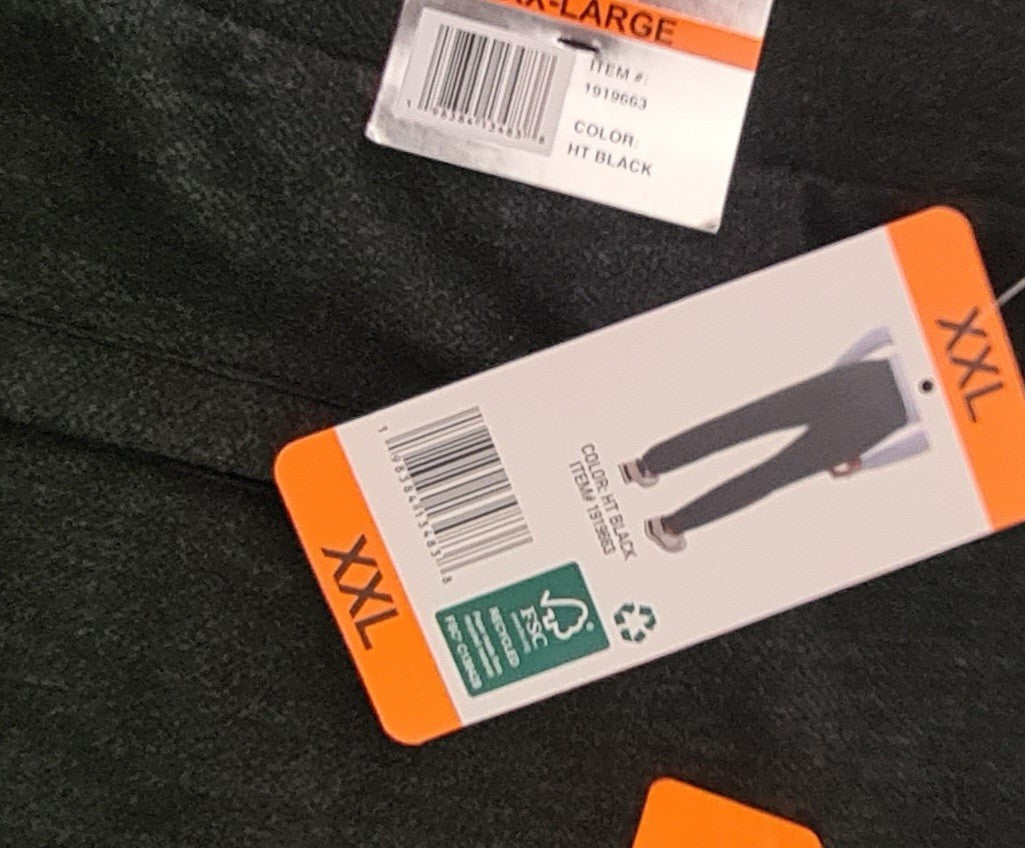 New 32 Degrees Men’s Heat Jogger Pants – Heather Black - Size XXL