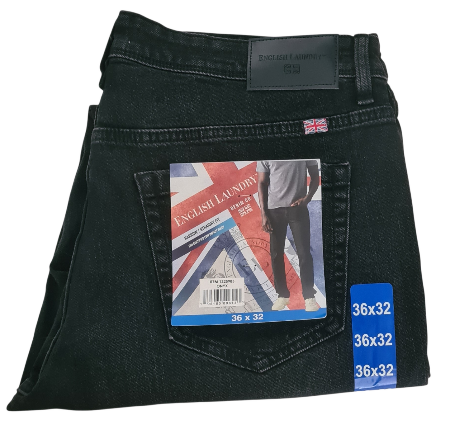 English Laundry Men's Harrow Straight Fit Stretch Jeans - Onyx - W36 x L32
