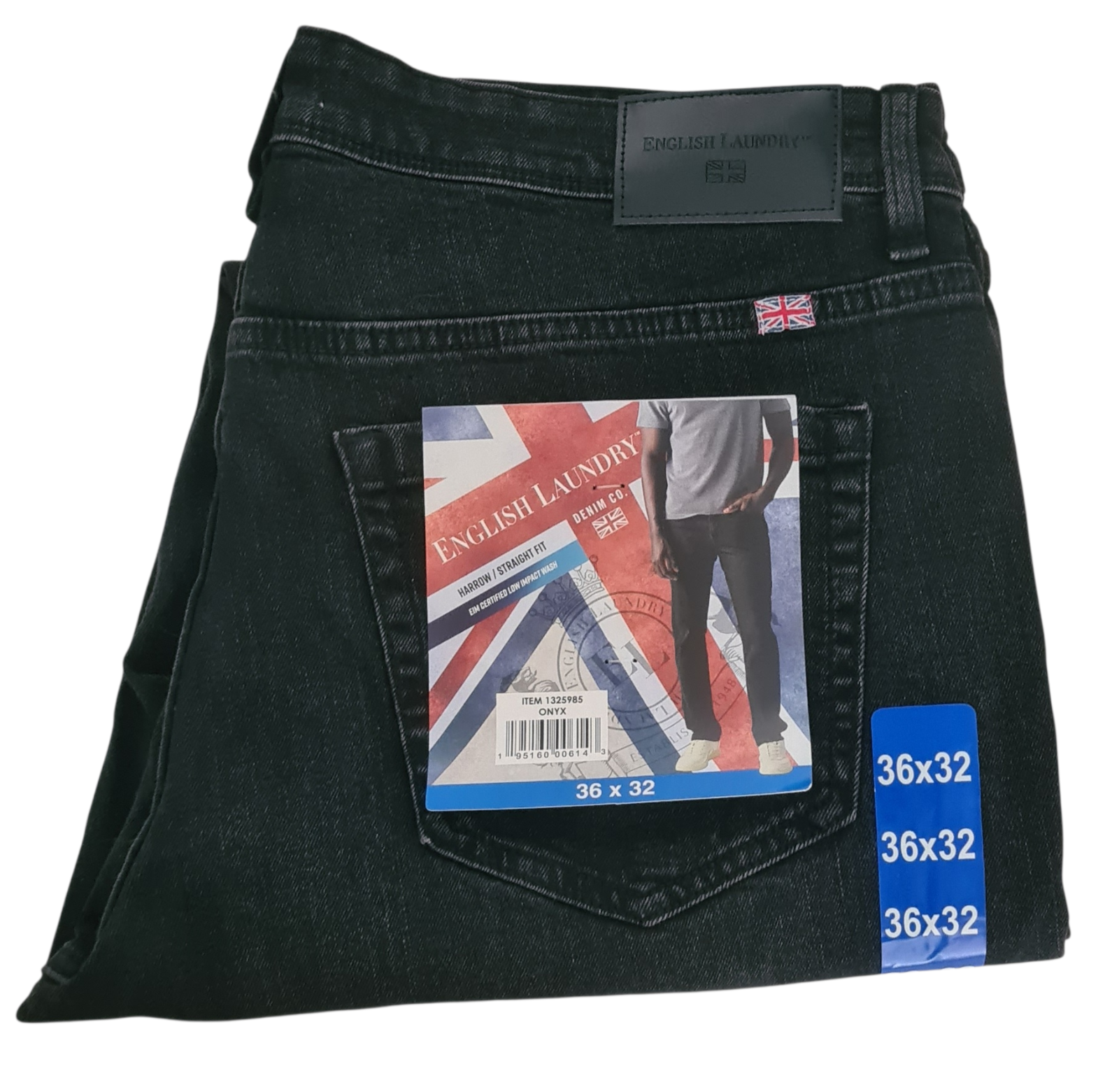English Laundry Men's Harrow Straight Fit Stretch Jeans - Onyx - W36 x L32