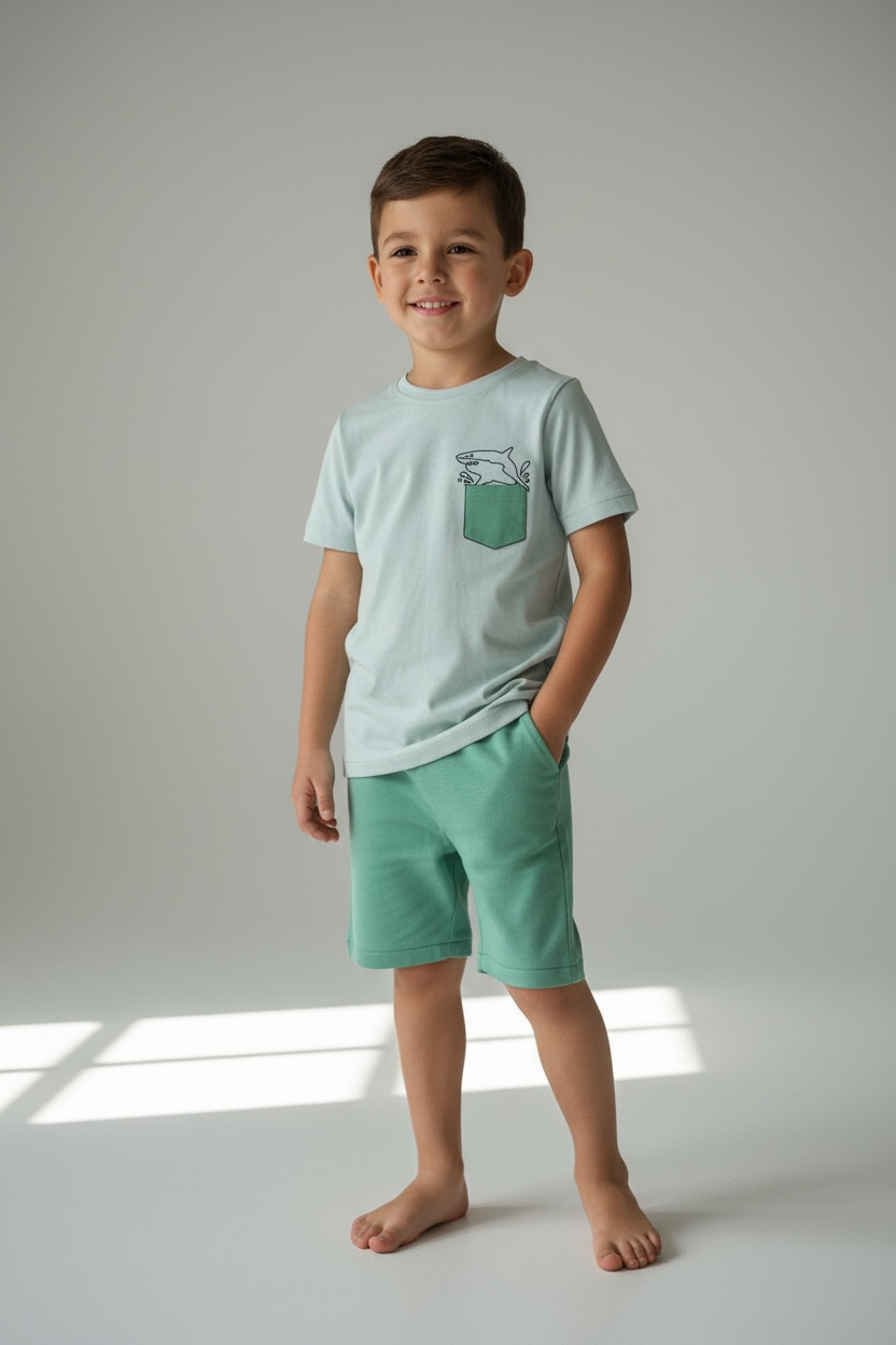 Kirkland Signature Kids 4-Piece Pyjama Set – Age 5 – Organic Cotton – Custom Fit