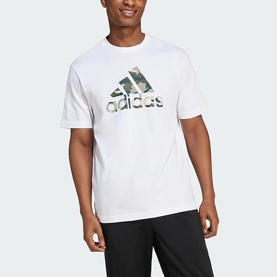 New adidas Men's CAMO BOS Graphic Tee - White - Size XL -FREE POST