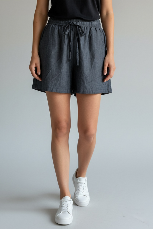 ADVENT Women's Soft Lightweight Drawstring Shorts | Black - LARGE