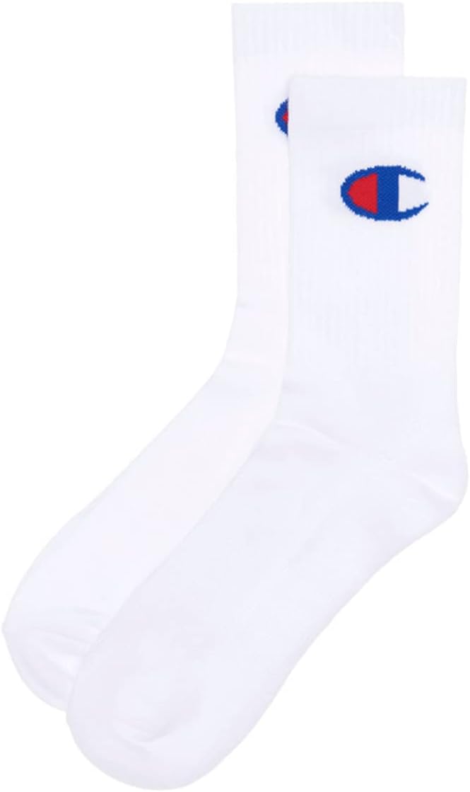 $2 Pair - Champion Men’s Crew Socks – White Size 6–10