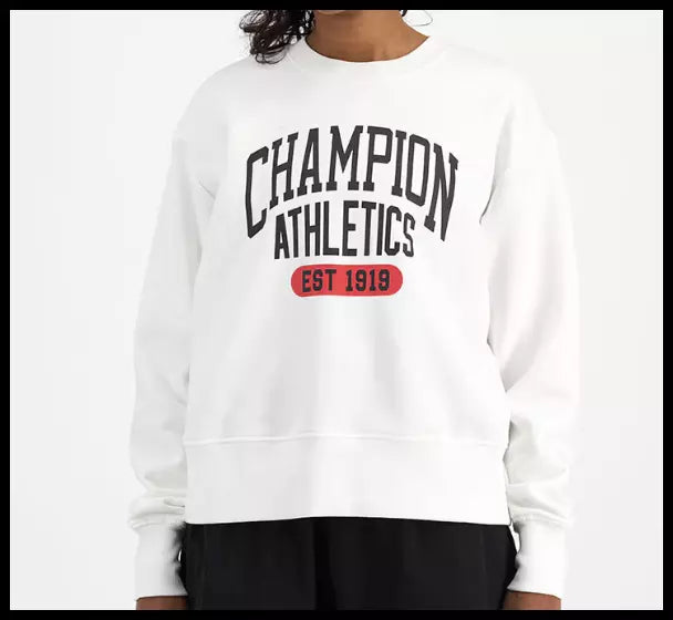 Champion Women's Sporty Crew - White