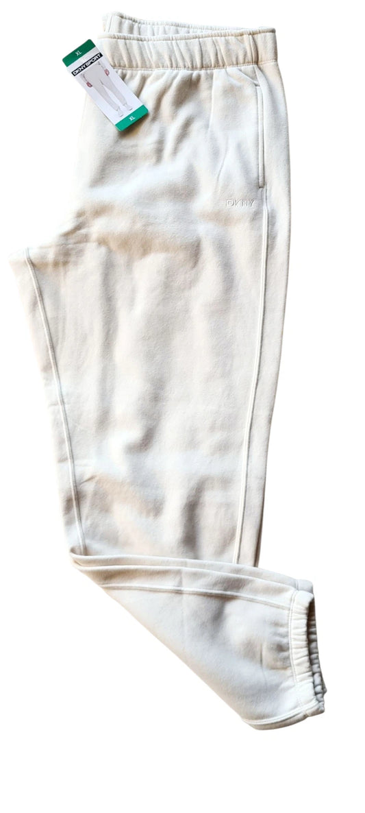 DKNY Women's Sport Fleece Jogger Trackpants | Sand | Size XL