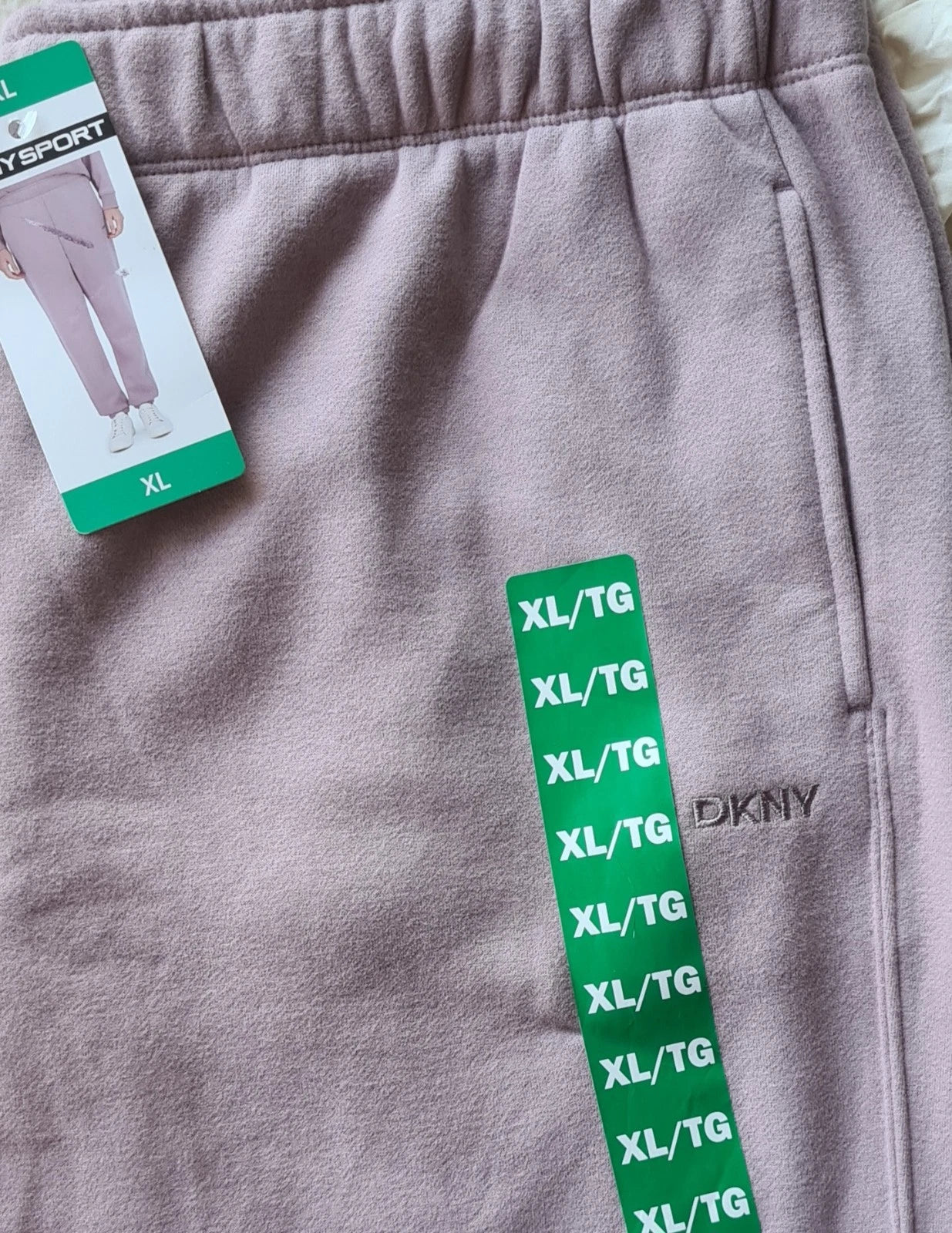 DKNY Women's Sport Fleece Jogger Trackpants - Stardust - Size XL