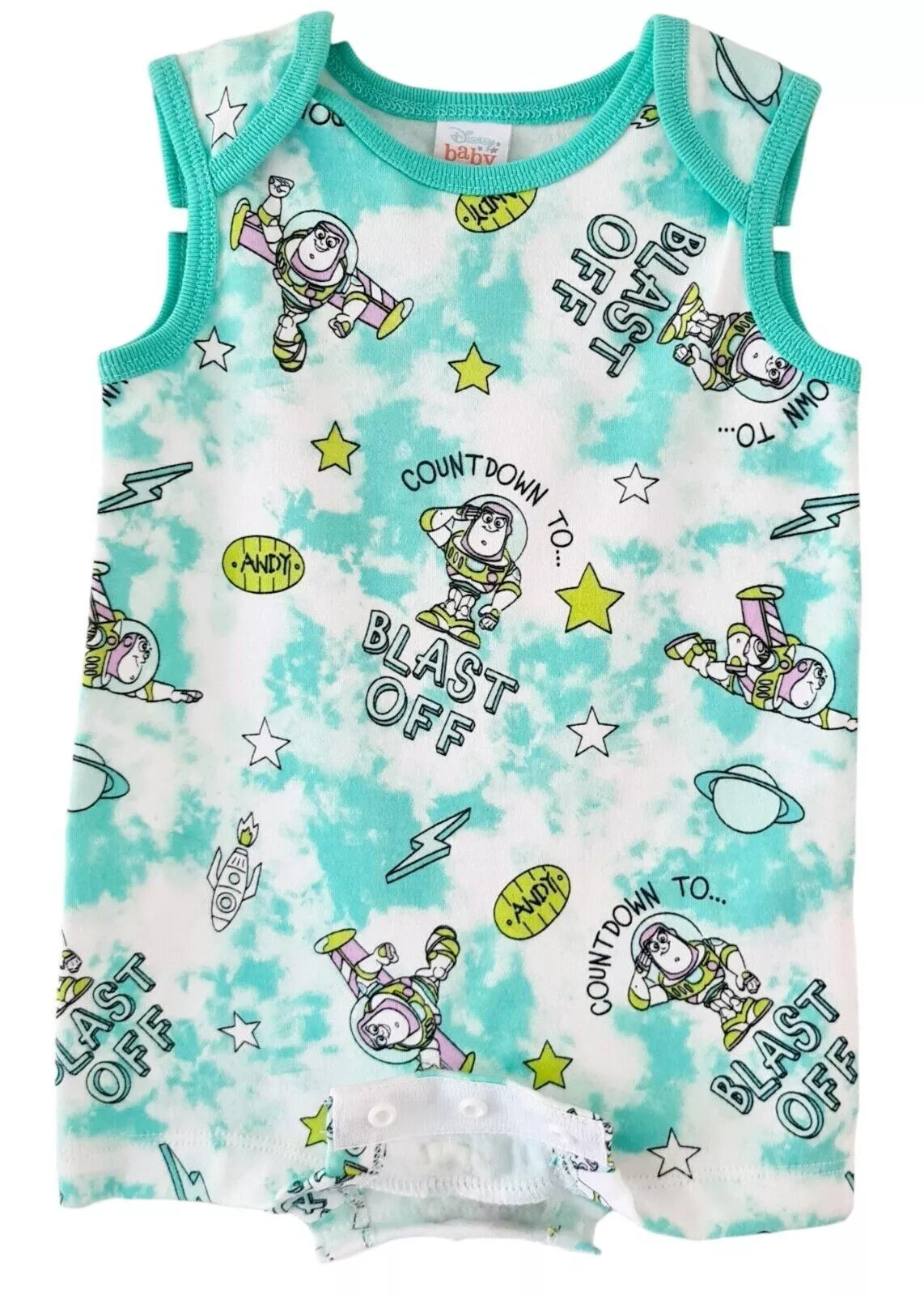 Disney Baby Buzz Lightyear 3 Piece Set, Bodysuit, T-Shirt & Shorts