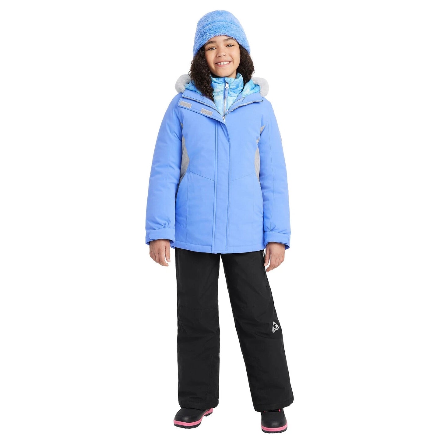 Gerry Girls 3 in 1 Systems Jacket with Beanie | Light Blue | Age 10/12 Youth Medium