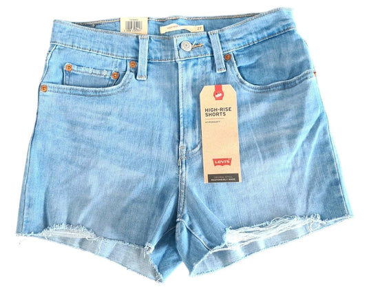 EVI'S Sculpt Hypersoft High Rise Light Blue Denim Shorts | Size 30