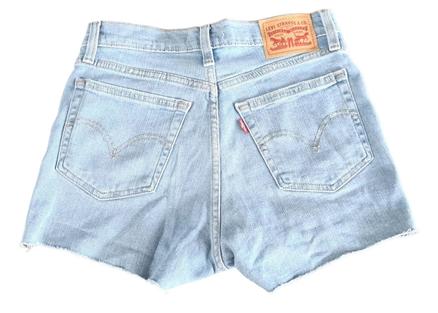 EVI'S Sculpt Hypersoft High Rise Light Blue Denim Shorts | Size 30