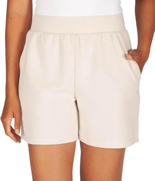 Lazypants Women's Stretch Luxe Short - Bone - Size XL