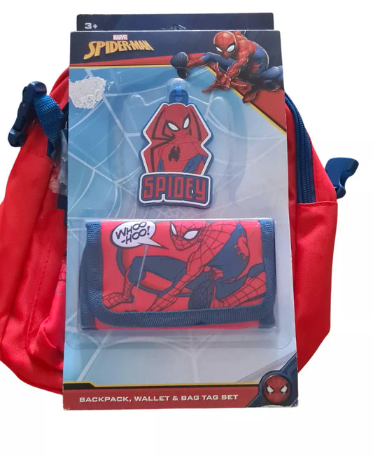 Marvel SPIDER-MAN Backpack, Wallet & Bag Tag Set SPIDEY -Small