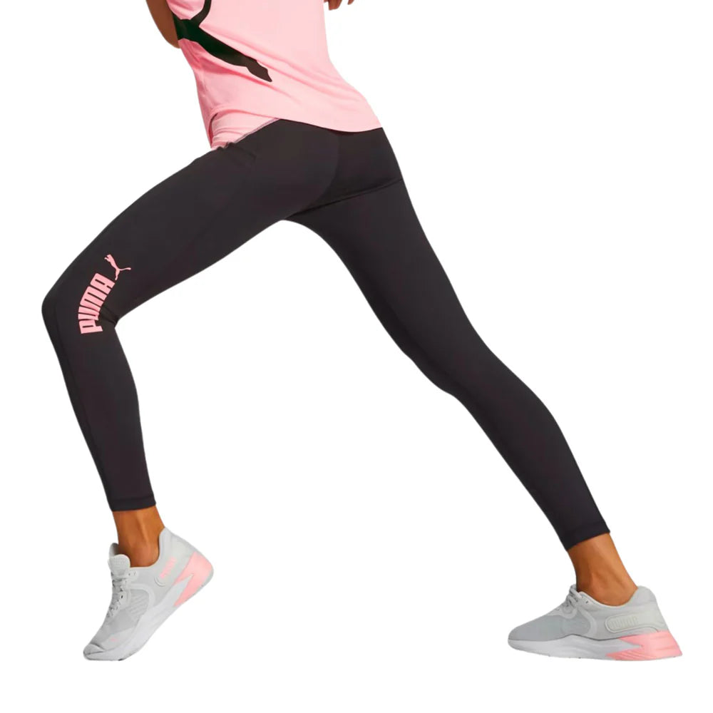 PUMA Women's Train all day 7/8 Tight/Legging - Black/ Koral Ice - Size SMALL