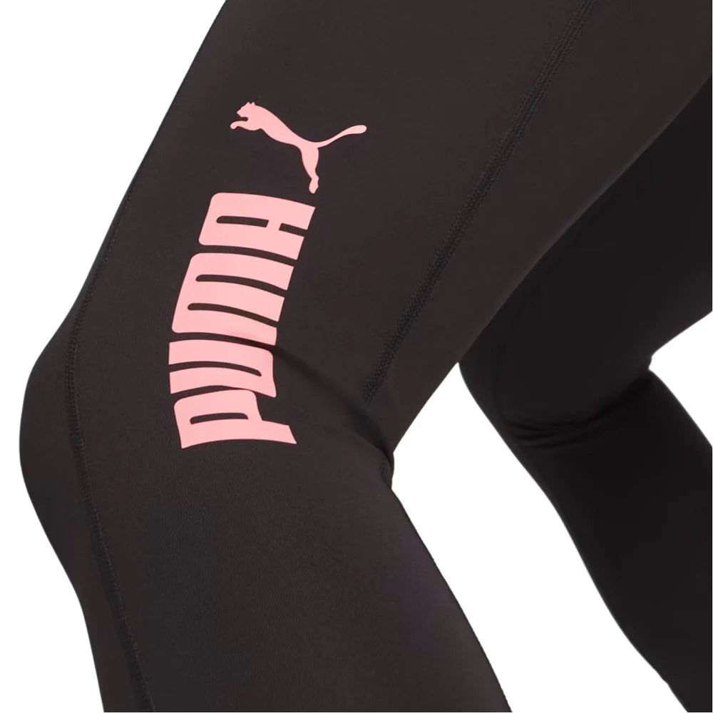 PUMA Women's Train all day 7/8 Tight/Legging - Black/ Koral Ice - Size SMALL
