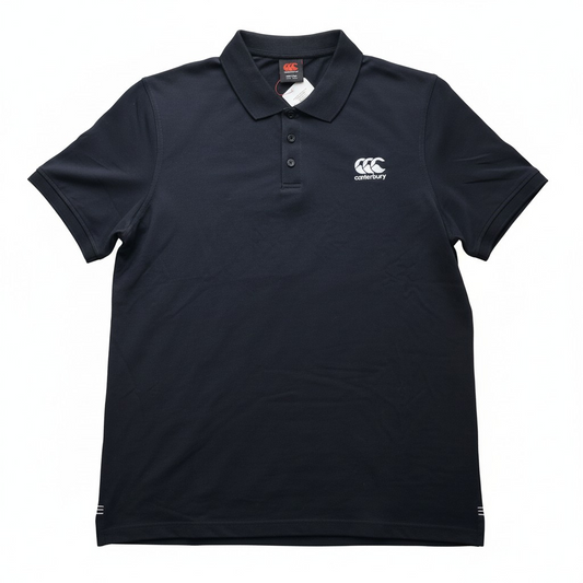 New Men’s Canterbury (CCC) Anchor Polo Shirt - Black - Size Large