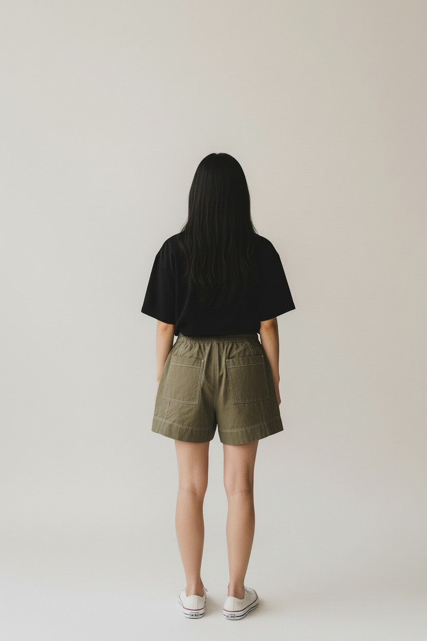 JAG Women’s Contrast Linen-Blend Shorts – Green - Sizes 8, 16