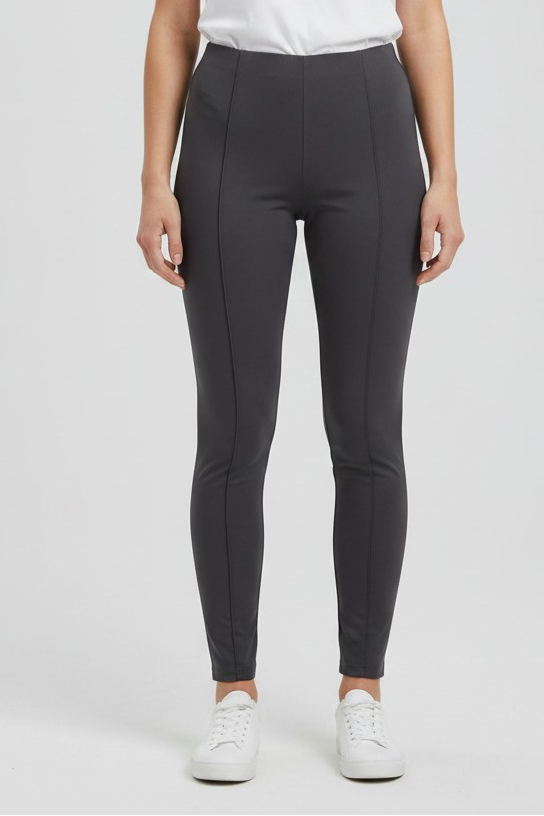 SABA Women's Ponte Stretch Pull on Pants | Charcoal - Sizes 8, 12