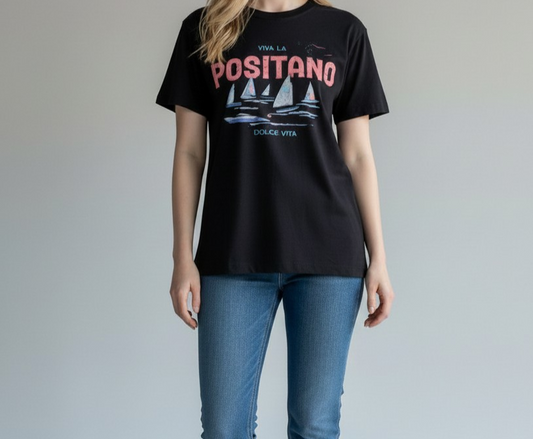 New Jag Women's Oversized Printed T-Shirt - Blue - 100% Cotton - Size 8