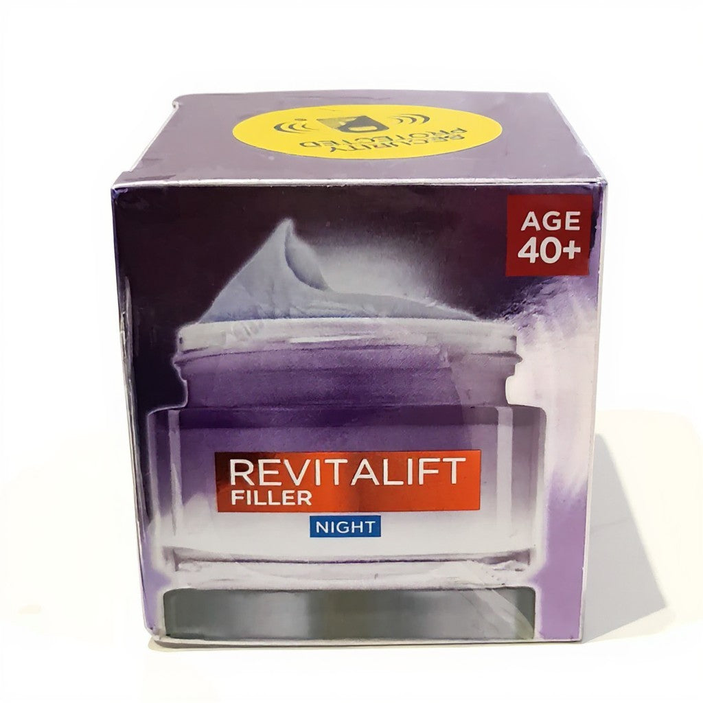 New L'Oréal Paris Revitalift Filler HA Night Cream 50ml Replumping Age40+