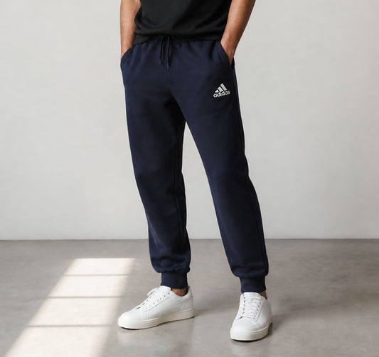 New Adidas Men's Feelcozy Regular Tapered Joggers - Size 2XL - Legink/White