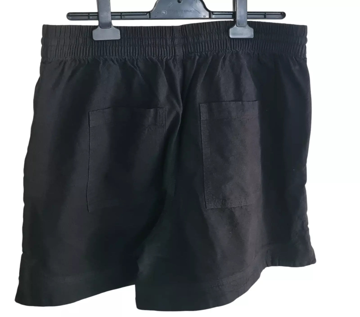 SABA Womens Linen/Cotton Draw String Elastic Waist Shorts - Size 16